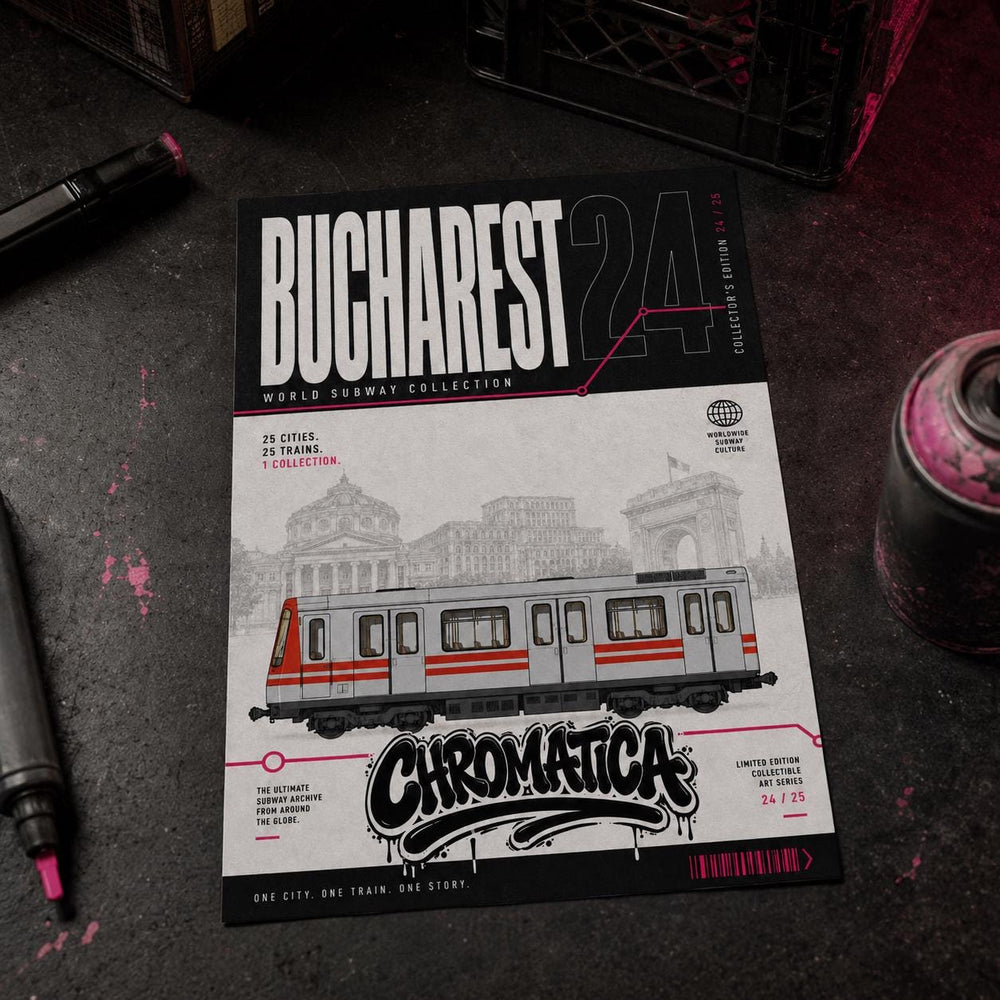 Bucharest Metro Coloring Page PDF, A4 Graffiti Train Printable, Bucharest Subway Coloring Sheet, Street Art PDF, City Series 24