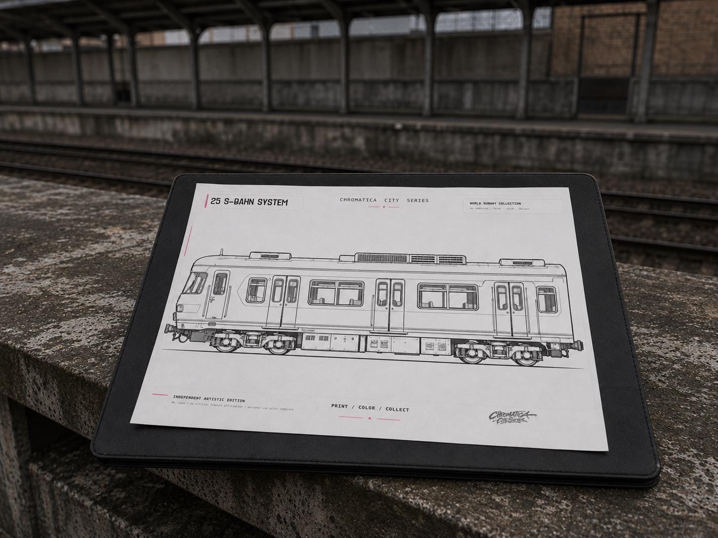 ET420 S-Bahn Coloring Page PDF, A4 Graffiti Train Printable, Plochi Oldschool Train Coloring Sheet, Street Art PDF