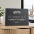 Stockholm Tunnelbana Slate Art, Laser-Engraved Metro Plaque, Limited City Series Edition