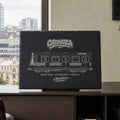 Bucharest Metro Slate Art, Laser-Engraved Train Plaque, Limited City Series Edition
