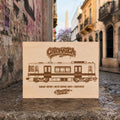 Buenos Aires Graffiti Train Template on Birch Wood, Engraved A4 Art Board, Limited Collector Edition with Certificate