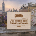 Mexico City Graffiti Train Template on Birch Wood, Engraved A4 Art Board, Limited Collector Edition with Certificate