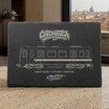 Rome Metro Slate Art, Laser-Engraved Train Plaque, Limited City Series Edition