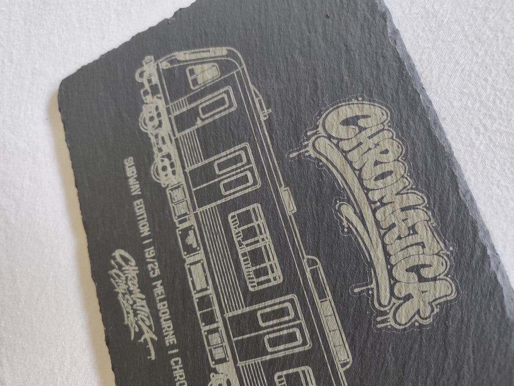 Melbourne Metropolitan Train Slate Art, Laser-Engraved Limited City Series Edition