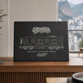 Rio de Janeiro Metro Slate Art, Laser-Engraved Train Plaque, Limited City Series Edition