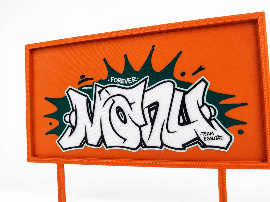 Custom UV Printed Mini Billboard, Personalized Graffiti Street Art Display, 3D Printed Kit