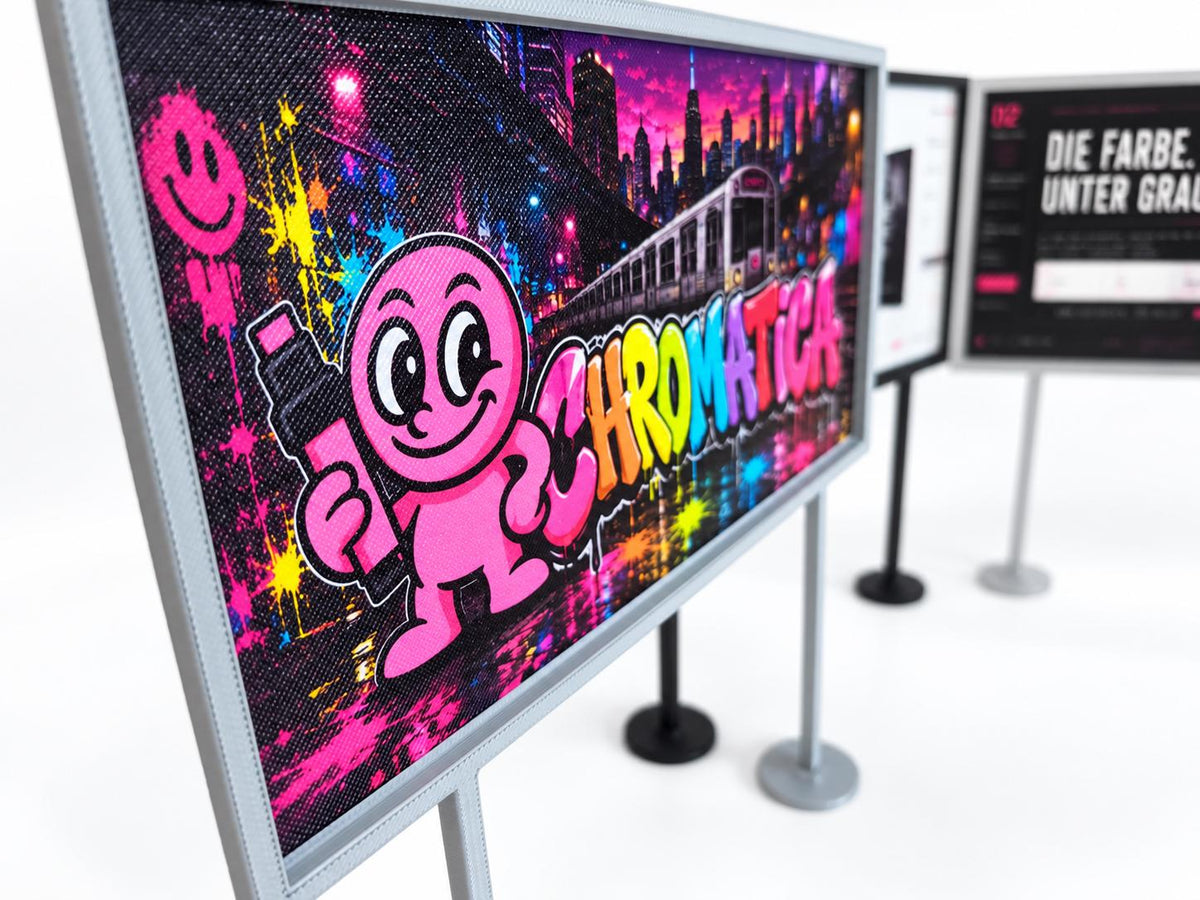 Custom UV Printed Mini Billboard, Personalized Graffiti Street Art Display, 3D Printed Kit