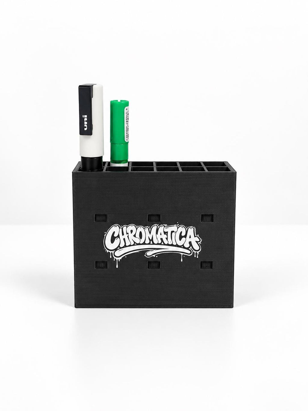 Black Marker Organizer – Modular Graffiti & Paint Marker Rack, 12/24/36 Slots