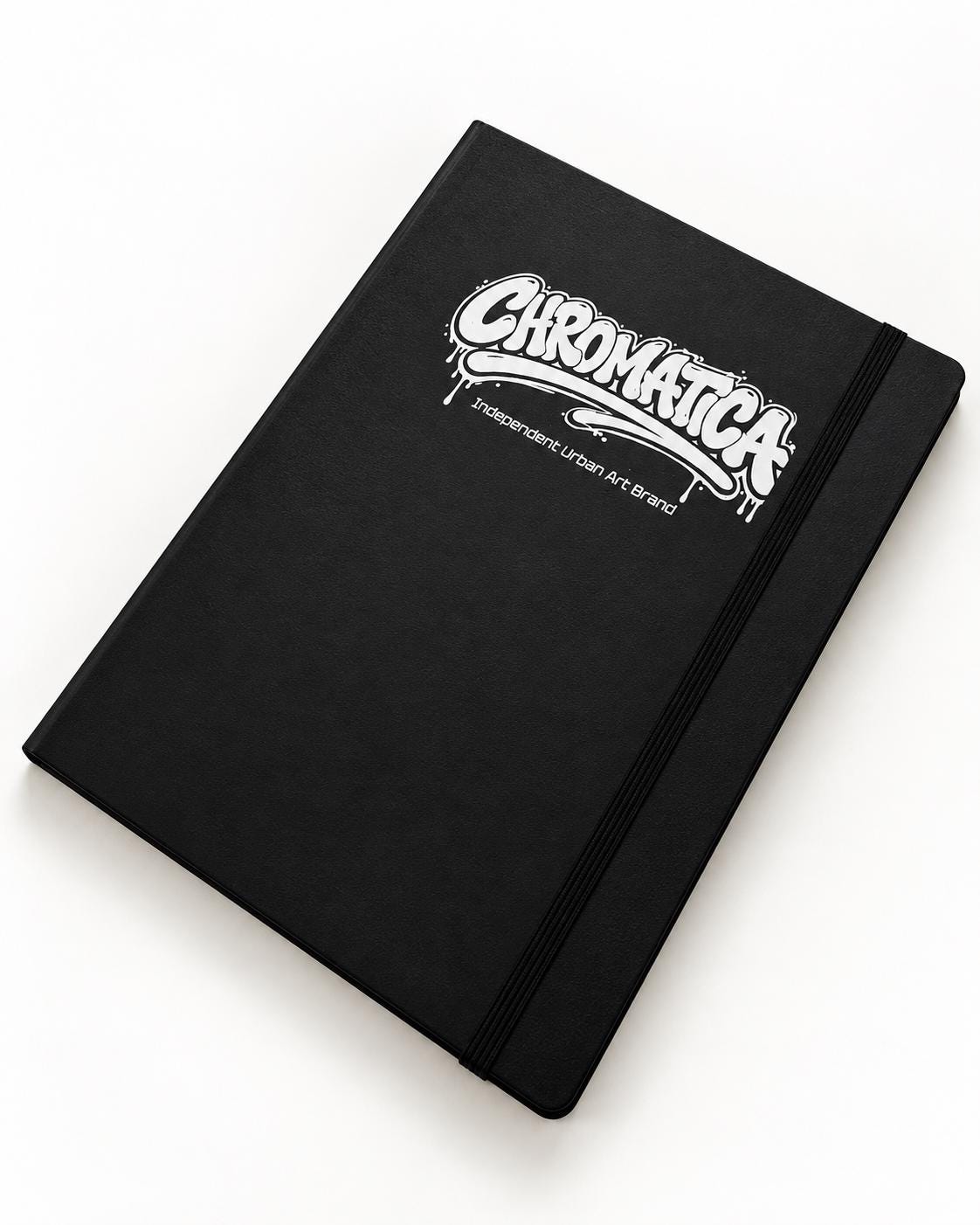 Graffiti Blackbook, 130gsm Sketchbook, Black Faux Leather Cover, Acid-Free FSC Paper