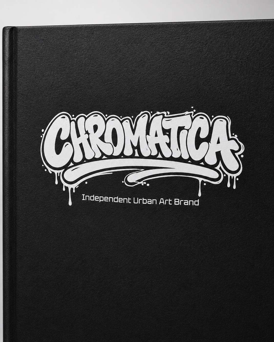 Graffiti Blackbook, 130gsm Sketchbook, Black Faux Leather Cover, Acid-Free FSC Paper
