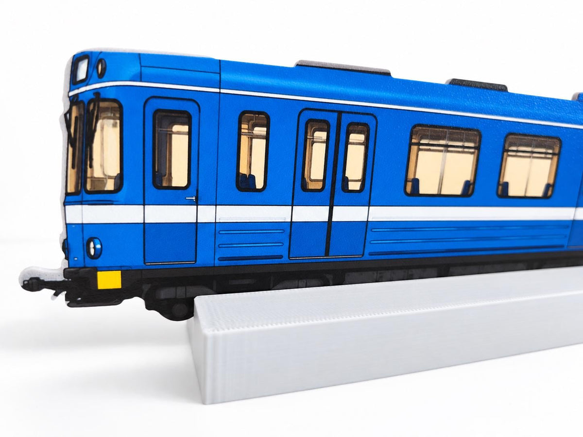 Stockholm Graffiti Practice Train, 3D Printed Metro Train Model, Acrylic Marker Canvas, Street Art Collectible