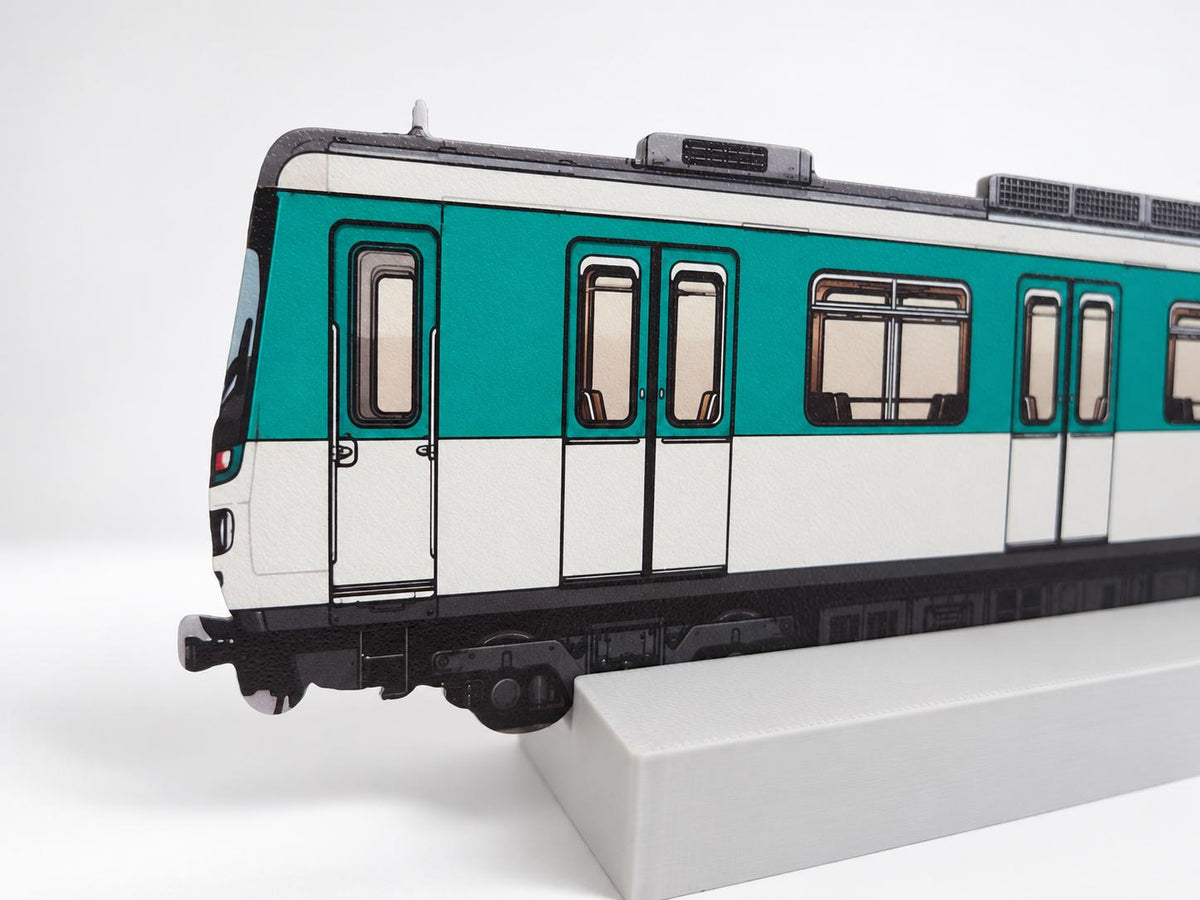 Paris Graffiti Practice Train, 3D Printed Metro Art Model, Acrylic Marker Canvas, Street Art Collectible