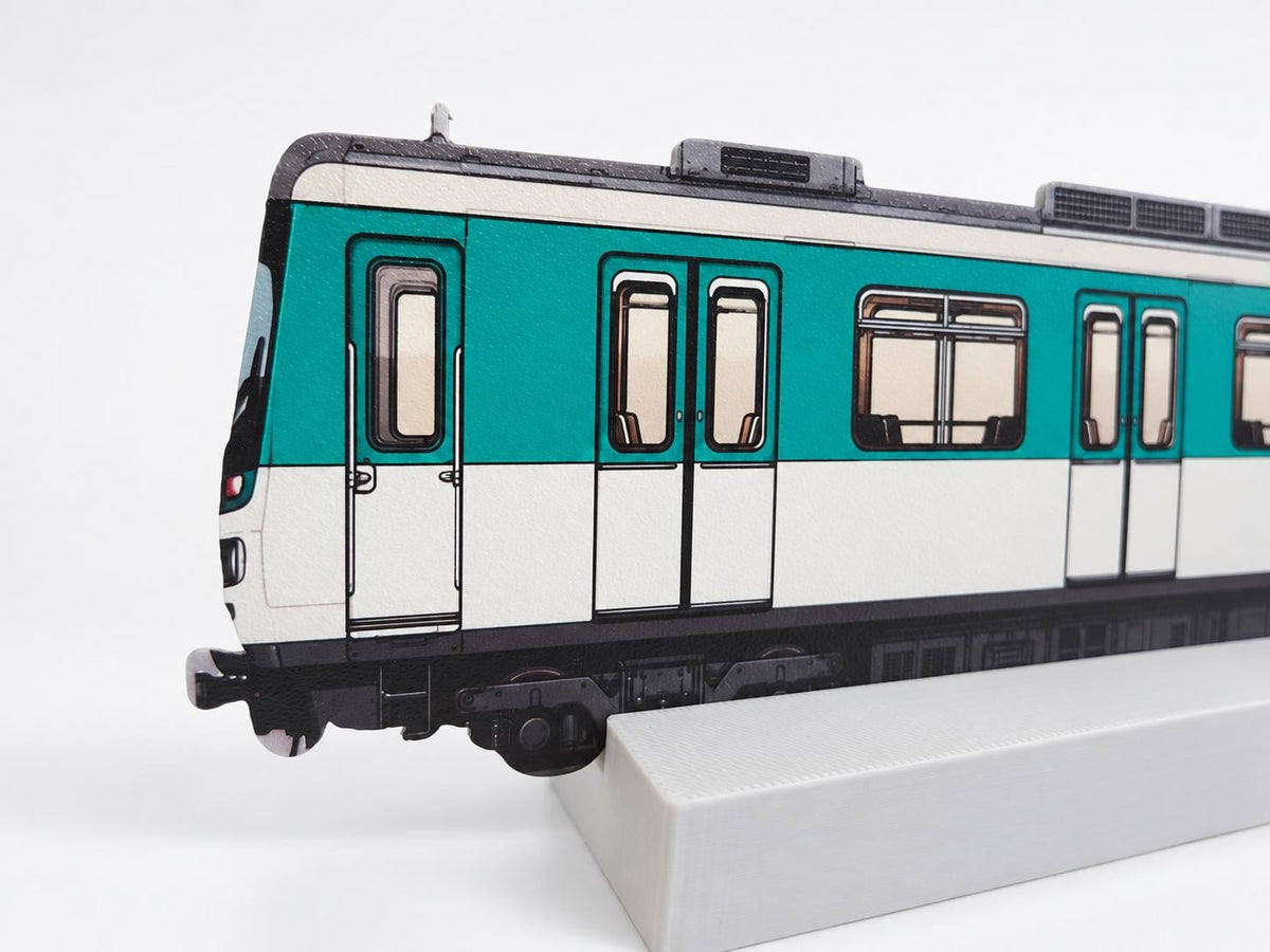 Paris Graffiti Practice Train, 3D Printed Metro Art Model, Acrylic Marker Canvas, Street Art Collectible