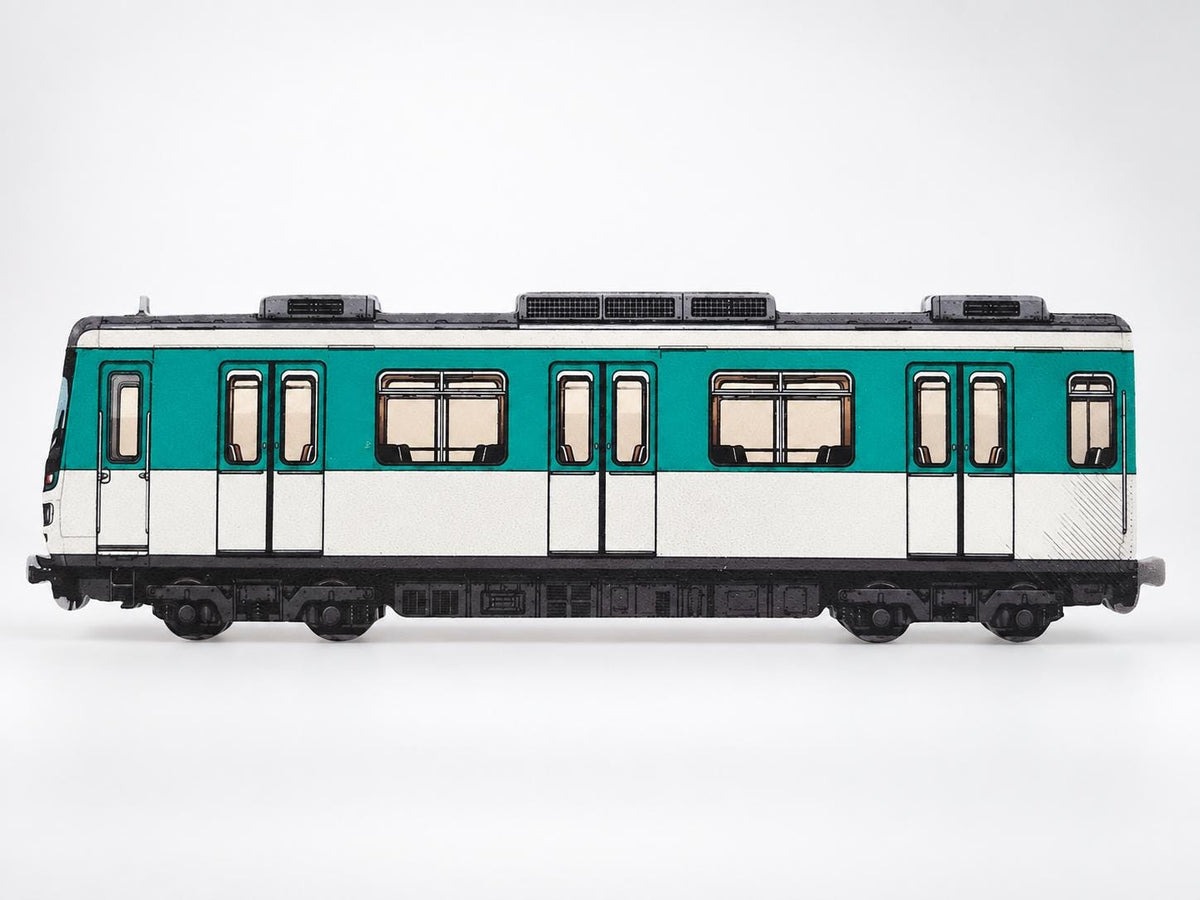 Paris Graffiti Practice Train, 3D Printed Metro Art Model, Acrylic Marker Canvas, Street Art Collectible