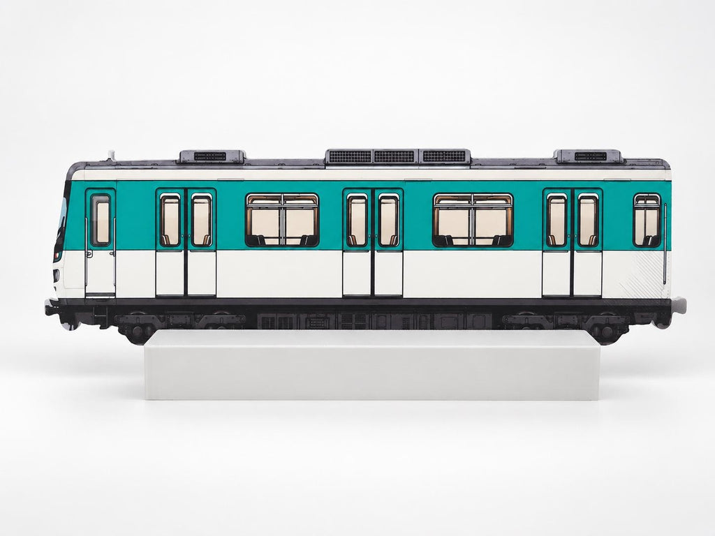 Paris Graffiti Practice Train, 3D Printed Metro Art Model, Acrylic Marker Canvas, Street Art Collectible