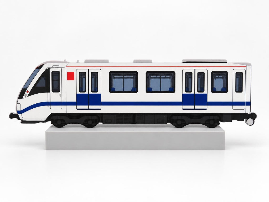 Madrid Graffiti Practice Train, 3D Printed Metro Train Model, Acrylic Marker Canvas, Street Art Collectible