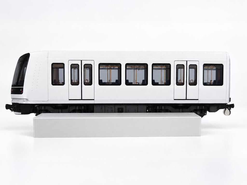 Copenhagen Graffiti Practice Train, 3D Printed Metro Train Model, Acrylic Marker Canvas, Street Art Collectible