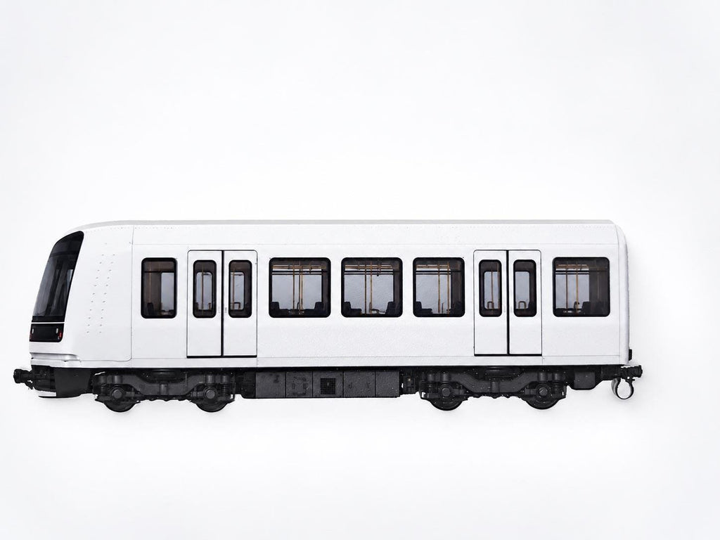 Copenhagen Graffiti Practice Train, 3D Printed Metro Train Model, Acrylic Marker Canvas, Street Art Collectible