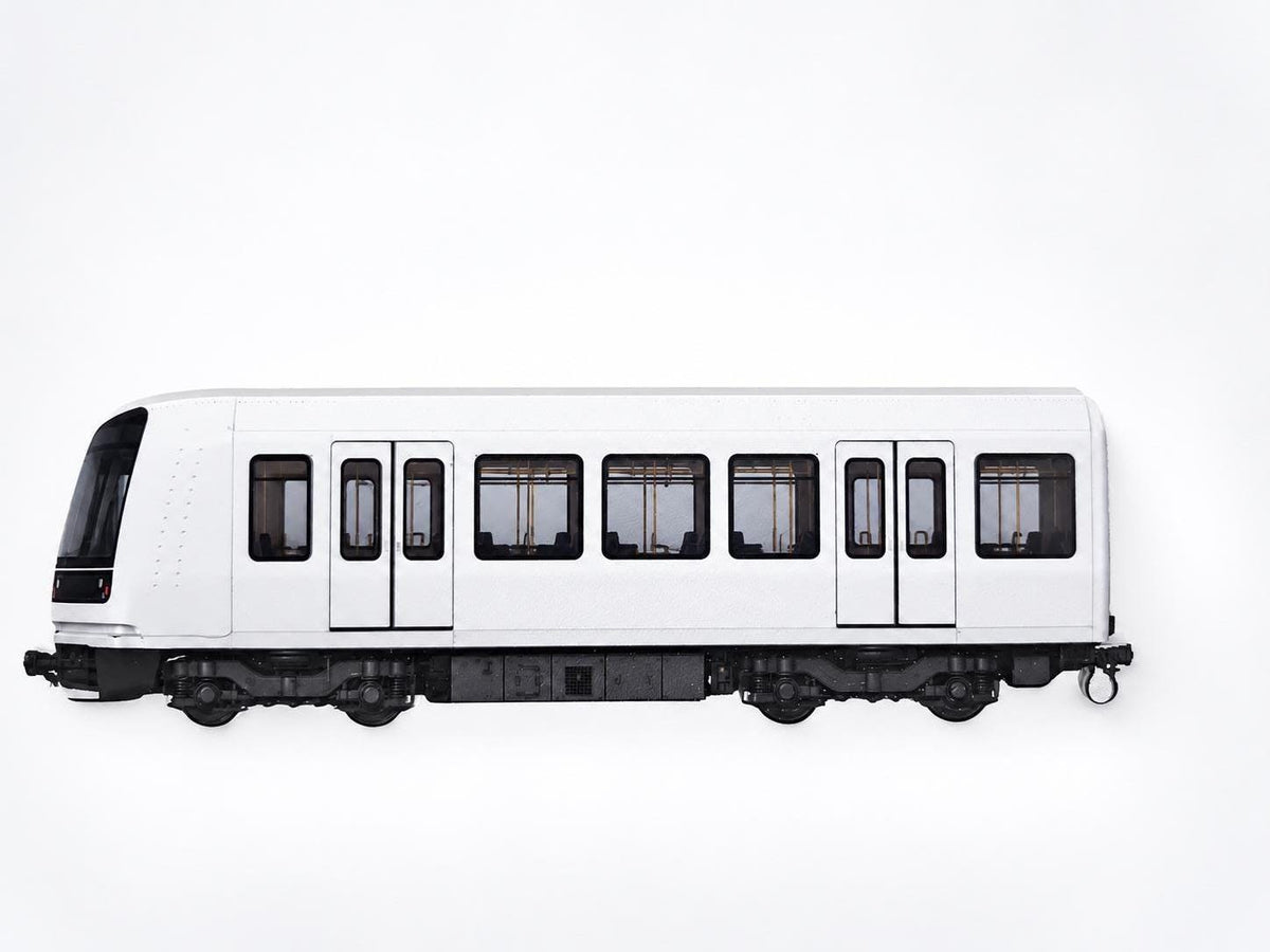 Copenhagen Graffiti Practice Train, 3D Printed Metro Train Model, Acrylic Marker Canvas, Street Art Collectible