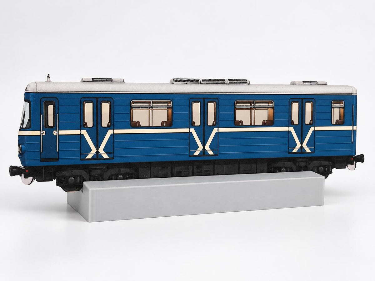 Moscow Graffiti Practice Train, 3D Printed Metro Train Model, Acrylic Marker Canvas, Street Art Collectible