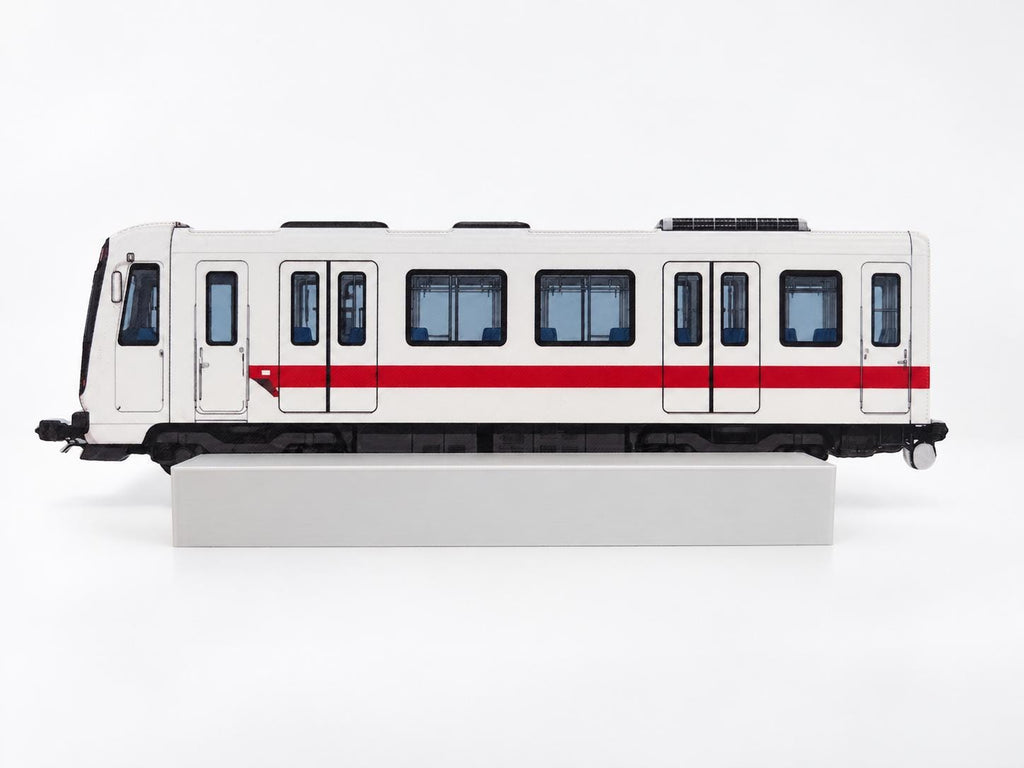 Rome Graffiti Practice Train, 3D Printed Metro Train Model, Acrylic Marker Canvas, Street Art Collectible