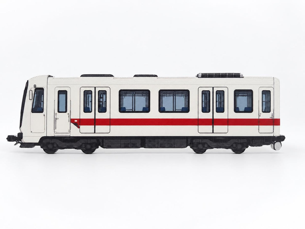 Rome Graffiti Practice Train, 3D Printed Metro Train Model, Acrylic Marker Canvas, Street Art Collectible