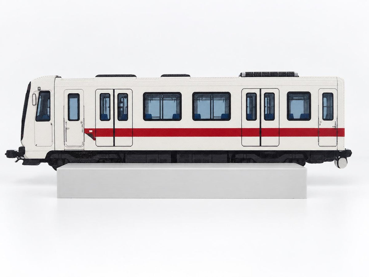 Rome Graffiti Practice Train, 3D Printed Metro Train Model, Acrylic Marker Canvas, Street Art Collectible