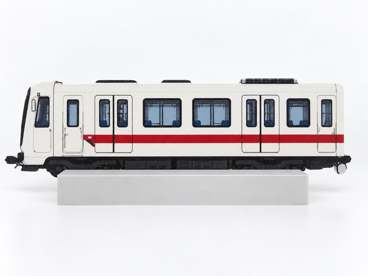 Rome Graffiti Practice Train, 3D Printed Metro Train Model, Acrylic Marker Canvas, Street Art Collectible