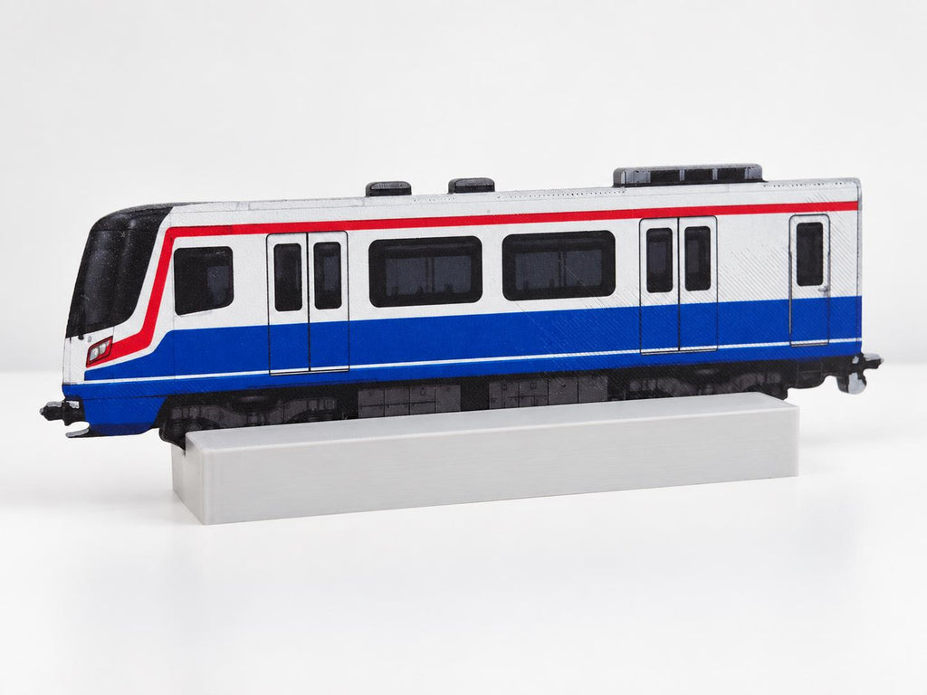 Bangkok Graffiti Practice Train, 3D Printed Urban Rail Model, Acrylic Marker Canvas, Street Art Collectible