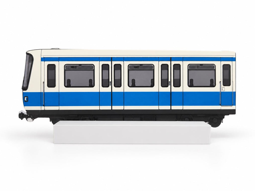 Munich Graffiti Practice Train, 3D Printed Urban Rail Model, Acrylic Marker Canvas, Street Art Collectible