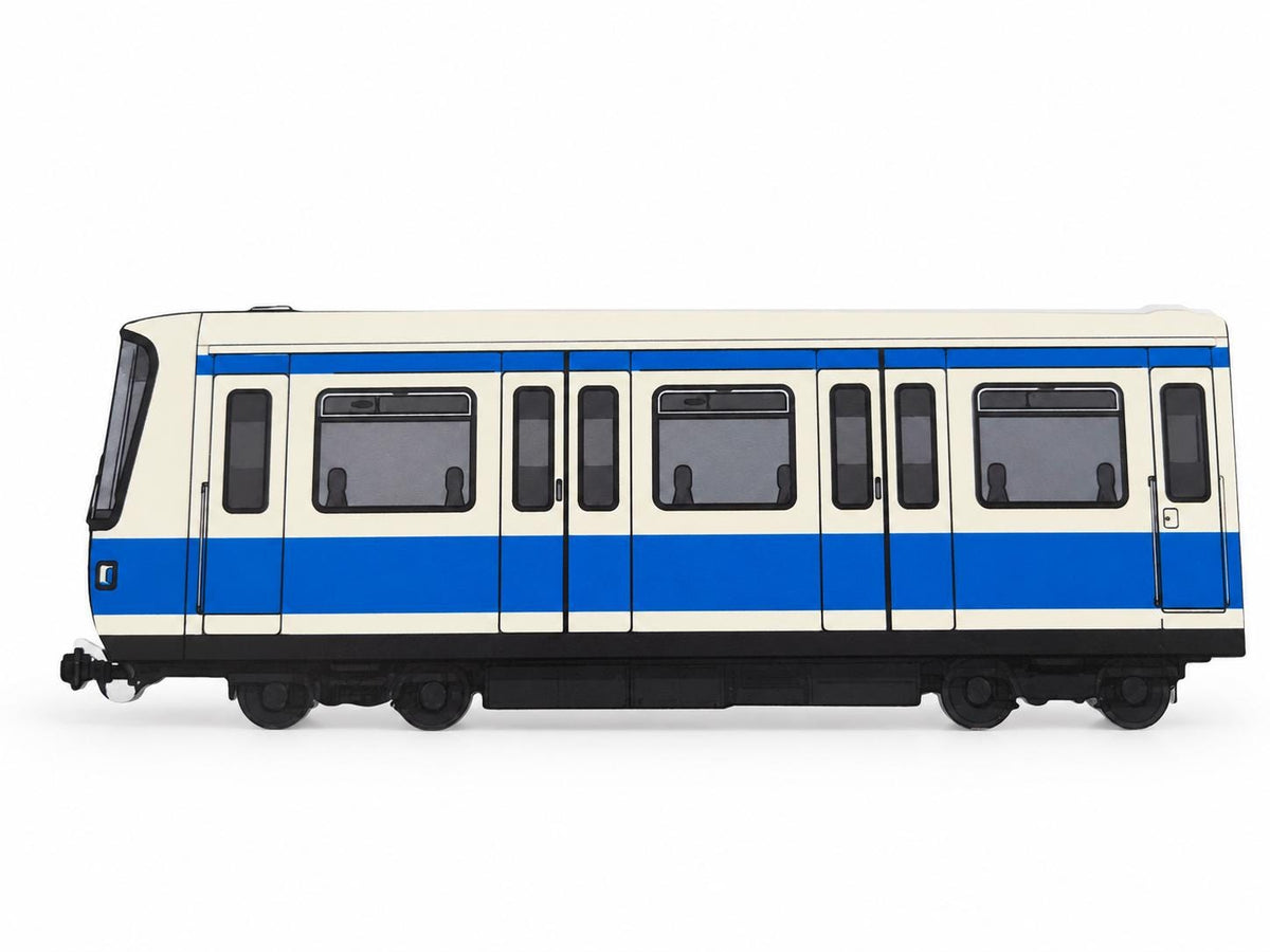 Munich Graffiti Practice Train, 3D Printed Urban Rail Model, Acrylic Marker Canvas, Street Art Collectible