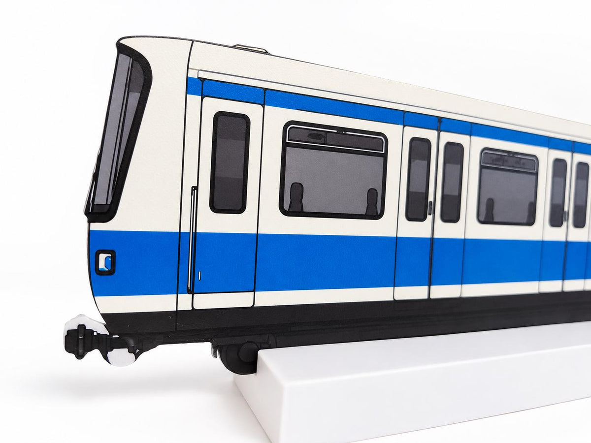Munich Graffiti Practice Train, 3D Printed Urban Rail Model, Acrylic Marker Canvas, Street Art Collectible