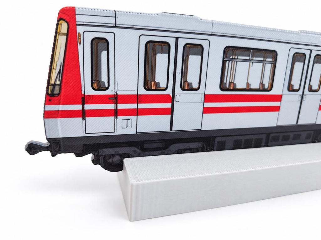 Bucharest Graffiti Practice Train, 3D Printed Metro Train Model, Acrylic Marker Canvas, Street Art Collectible