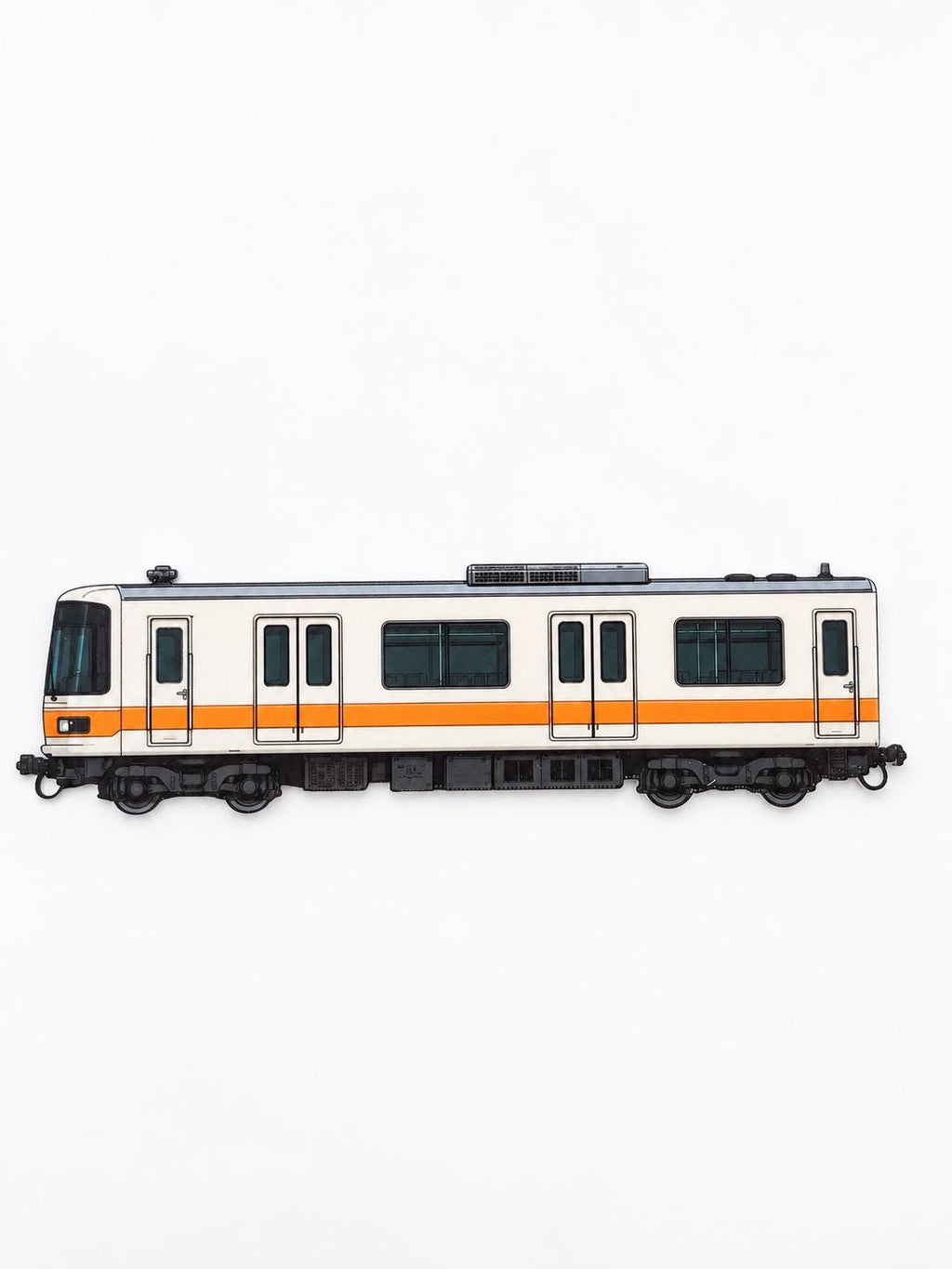 Tokyo Graffiti Practice Train, 3D Printed Urban Rail Model, Acrylic Marker Canvas, Street Art Collectible