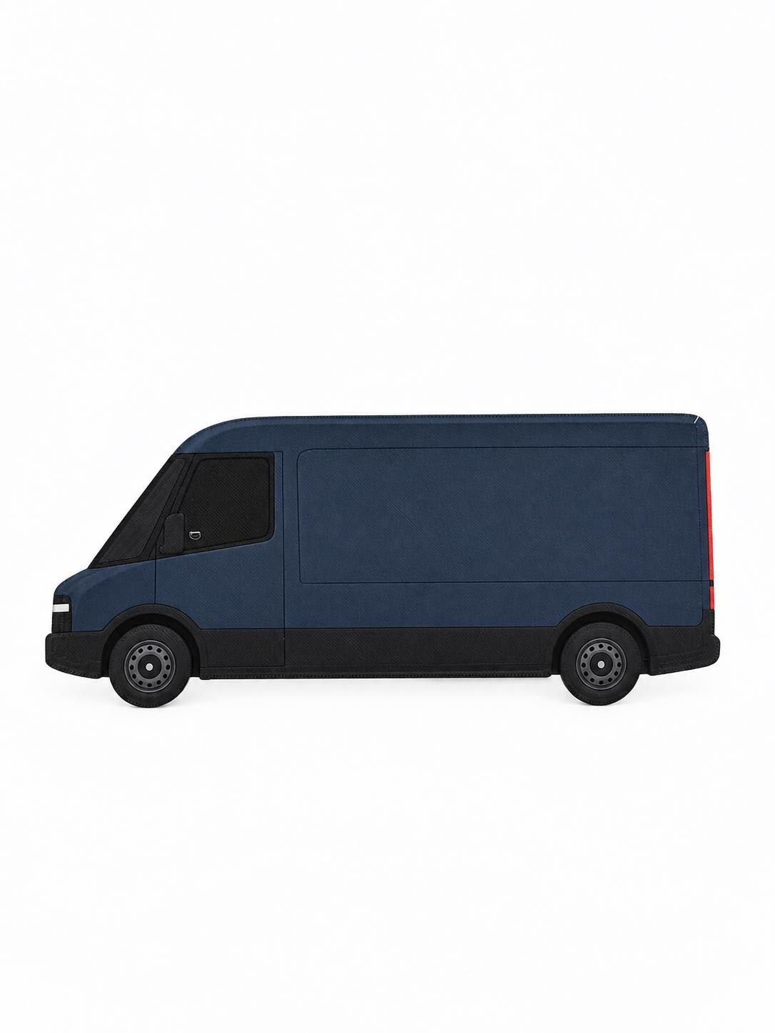 Graffiti Practice Electric Delivery Van, 3D Printed Blue Van, Paintable with Acrylic Markers, Urban Art Collectible, 20x10 cm