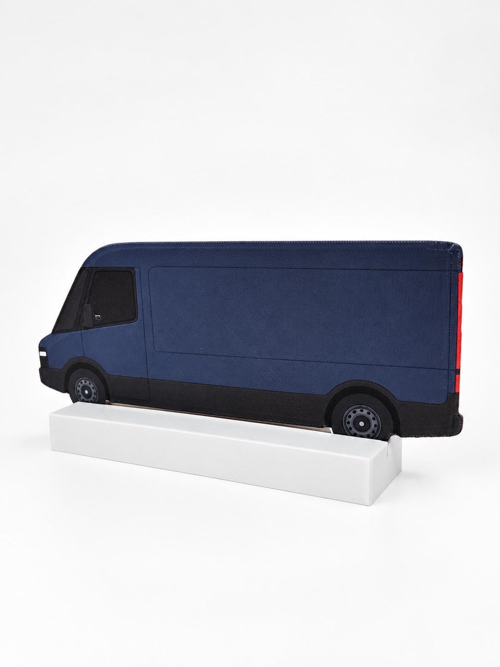Graffiti Practice Electric Delivery Van, 3D Printed Blue Van, Paintable with Acrylic Markers, Urban Art Collectible, 20x10 cm