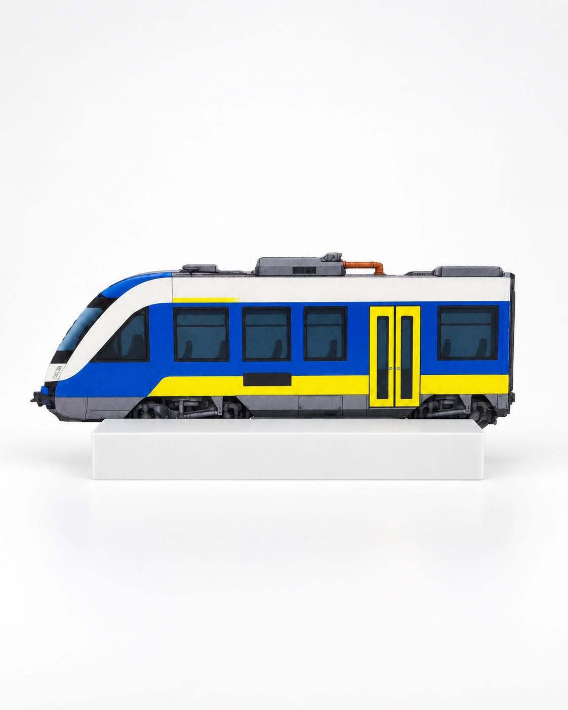 German Regional Graffiti Practice Train, 3D Printed Rail Model, Paintable with Acrylic Markers, Urban Rail Art Collectible, 20x10 cm