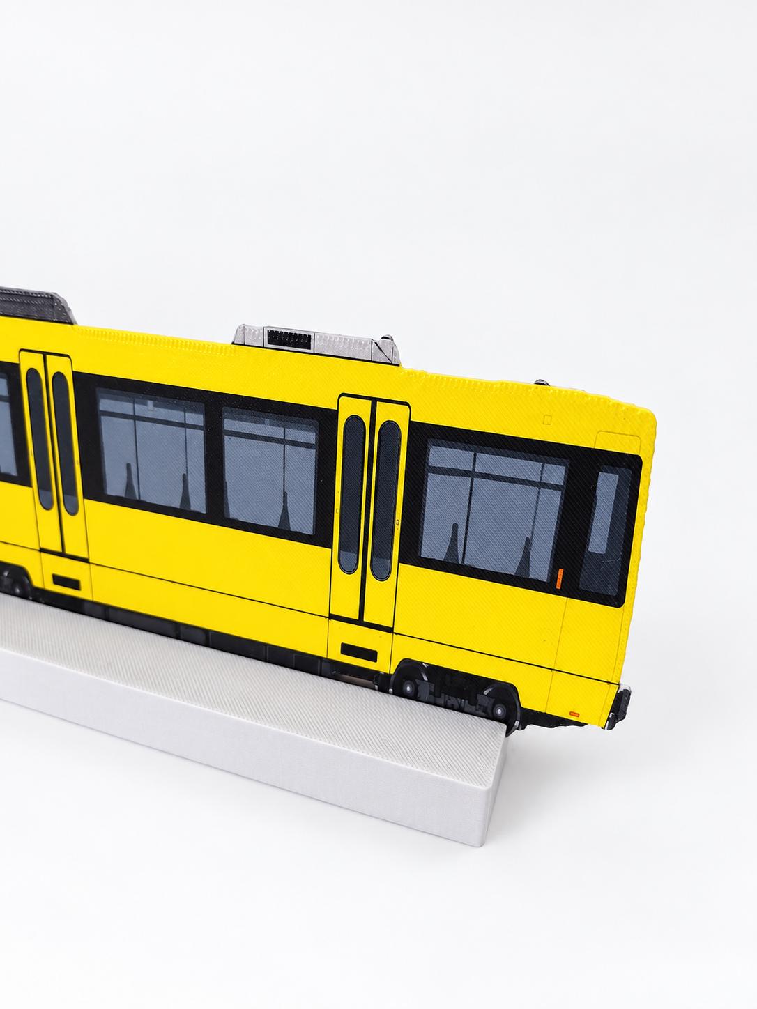 Stuttgart Karlsruhe Graffiti Practice Train, 3D Printed German Urban Rail, Paintable with Acrylic Markers, Rail Art, 20x10 cm