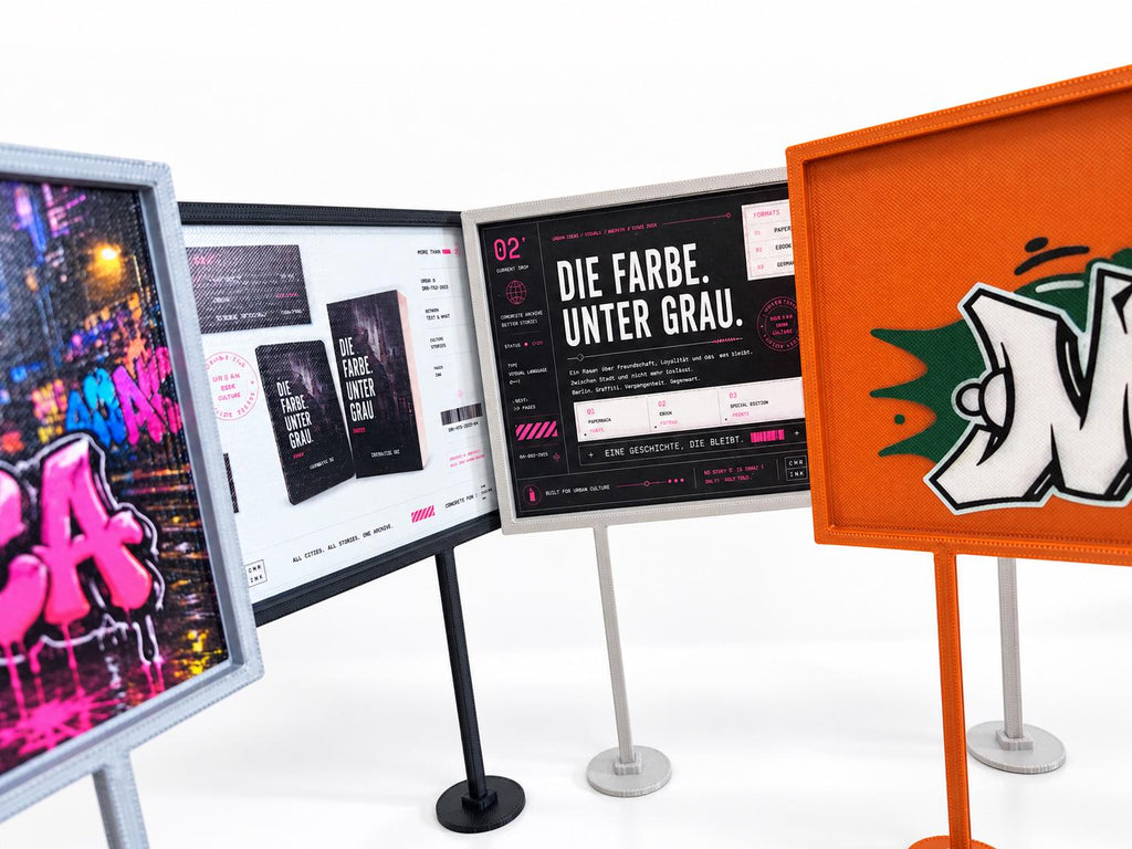 Custom UV Printed Mini Billboard, Personalized Graffiti Street Art Display, 3D Printed Kit