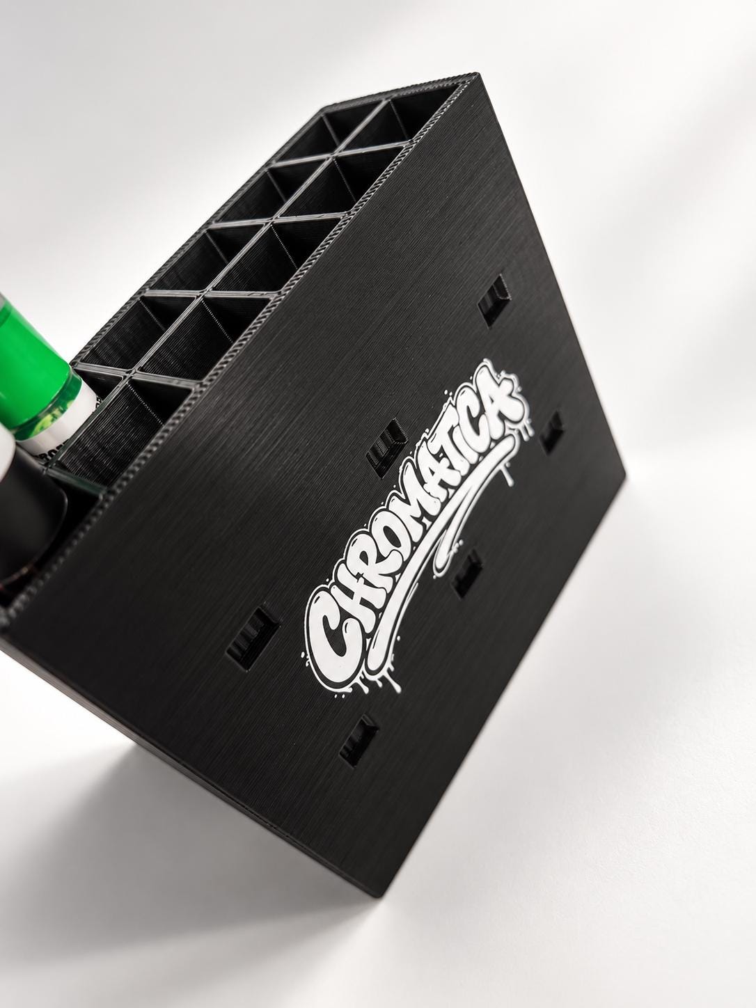 Black Marker Organizer – Modular Graffiti & Paint Marker Rack, 12/24/36 Slots