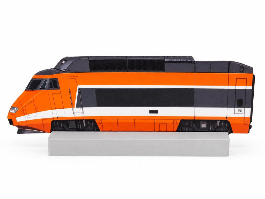 Classic French High-Speed Graffiti Practice Train, 3D Printed Rail Model, Paintable with Acrylic Markers, Rail Art, 20x10 cm