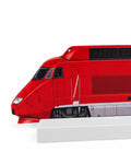 Classic Red European High-Speed Graffiti Practice Train, 3D Printed Rail Model, Paintable with Acrylic Markers, Rail Art, 20x10 cm