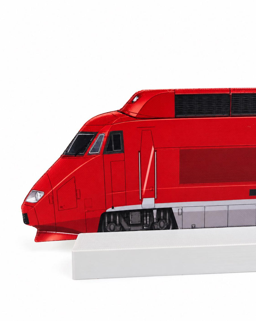 Chromatica Classic Red European High-Speed Graffiti Practice Train – Paintable 3D Rail Art Object