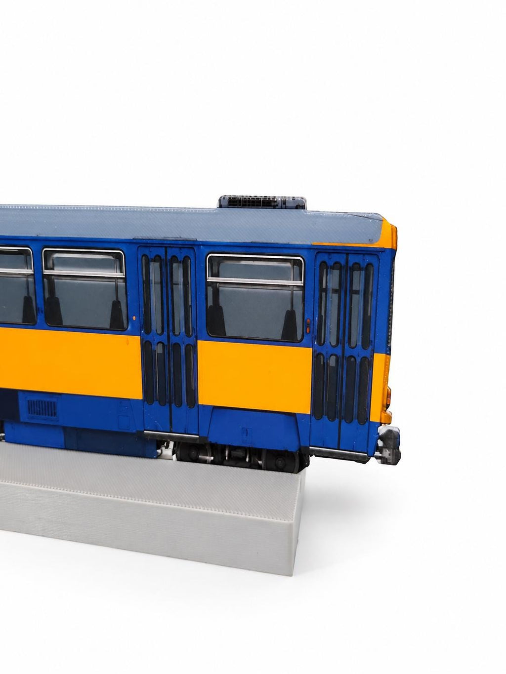 Leipzig Tram Graffiti Practice Train, 3D Printed German Urban Rail, Paintable with Acrylic Markers, Rail Art, 20x10 cm