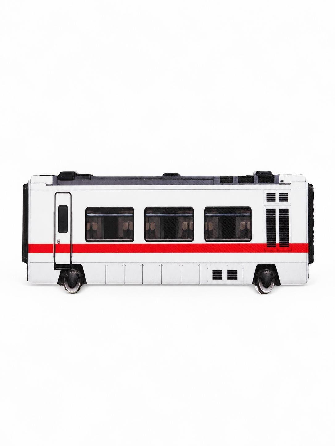 German Modern Intercity Graffiti Practice Coach, 3D Printed Passenger Coach, Paintable with Acrylic Markers, Rail Art, 20x10 cm
