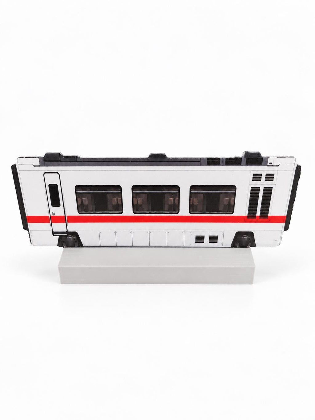 German Modern Intercity Graffiti Practice Coach, 3D Printed Passenger Coach, Paintable with Acrylic Markers, Rail Art, 20x10 cm