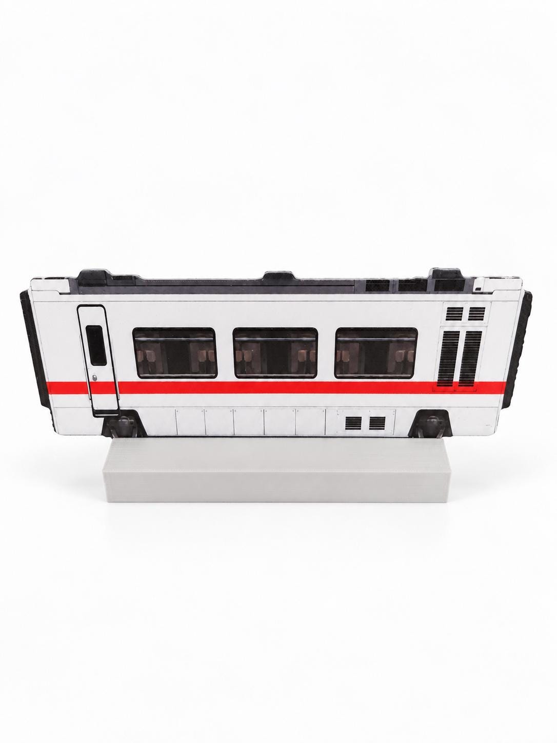 German Modern Intercity Graffiti Practice Coach, 3D Printed Passenger Coach, Paintable with Acrylic Markers, Rail Art, 20x10 cm