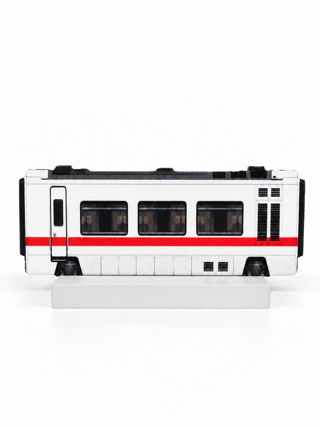 German Modern Intercity Graffiti Practice Coach, 3D Printed Passenger Coach, Paintable with Acrylic Markers, Rail Art, 20x10 cm