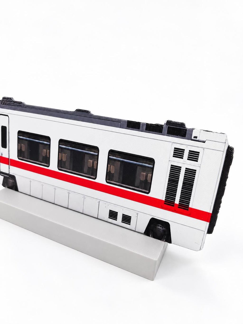 German Modern Intercity Graffiti Practice Coach, 3D Printed Passenger Coach, Paintable with Acrylic Markers, Rail Art, 20x10 cm