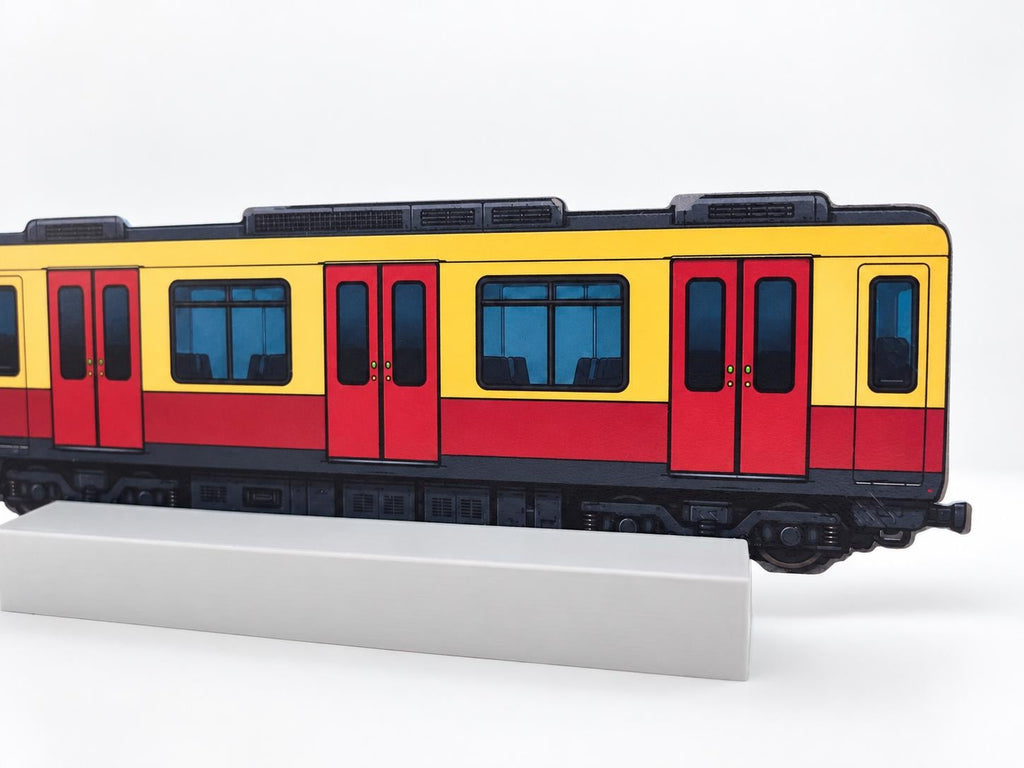 Berlin Graffiti Practice Train, 3D Printed Urban Rail Model, Acrylic Marker Canvas, Street Art Collectible
